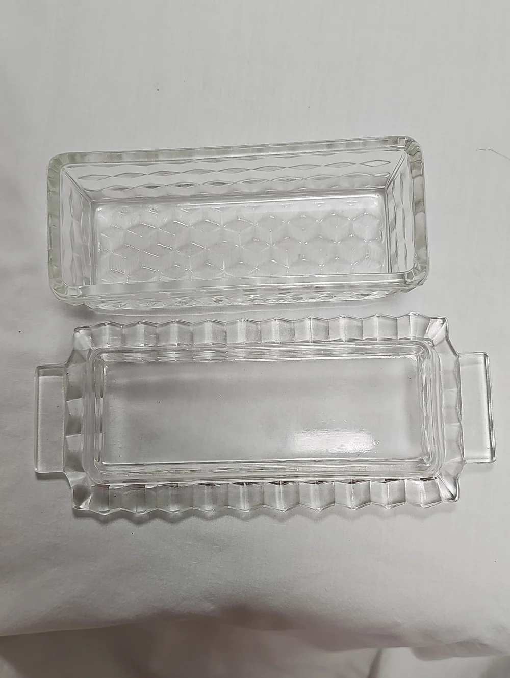 Vintage Forstoria American Pattern Glass Butter Dish